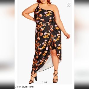 City Chic Vivid Floral Dress